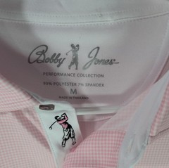 Bobby Jones Performance Collection Golf Polo Shirt Mens Large Almond Blossom NWT