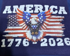 America 1776-2026 USA Flag/Eagle Men’s Shirts Size 2XL