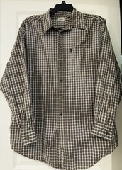 IZOD Men’s XL Plaid Long Sleeve Button-Up Cotton Shirt w/ Pockets