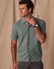 🧡*NWT* The Normal Brand Breezeknit Waffle Stitch Cotton Button Up Men’s Size XL