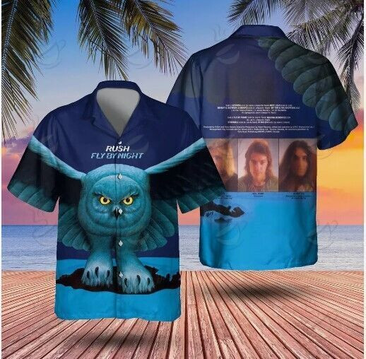 Great Rock Band Rush Fly By Night Hawaiian Shirt, Casual Shirt For Men