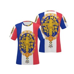 French coat of arms flag Style Graphic All-Over Print Men’s O-Neck T-Shirt