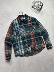 “Off-White” Stencil Flannel Multi Check Shirt Men’s Size S