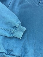 Eddie Bauer Blue, Large, Pullover, 1/4 Snap Button Collar.