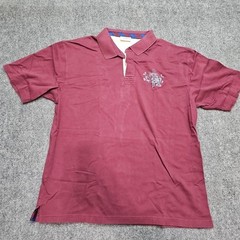 Walt Disney World Shirt Men 3XL Maroon 71 Mickey Mouse Polo Logo 3/4 Button