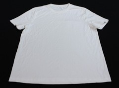 Textale Men’s Ribbed Neckline Solid Basic Short Sleeve Tee EJ3 White Size XL