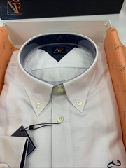 Men’s Alessandro Ferrari Button Down Cotton Honeycomb Shirt