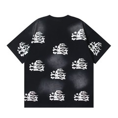 Authentic* Hellstar Cartoon Logo Glitter Logo T-shirt Black