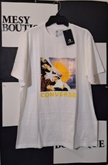 Converse Logo Box Graphic Classique Standard T-shirt Cotton Mens Size XL White