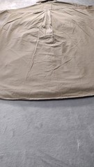 Lands End Vintage Heavyweight Cotton Twill Work Shirt Tan Mens Sz XL