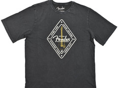 Lucky Brand Men’s Fender Diamond Tee Short Sleeve Black Crew Neck Size 2XLT NEW