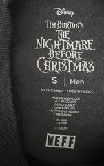 Disney Tim Burton’s The Nightmare Before Christmas black t-shirt men Sz S L/S