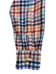 Peter Millar Long Sleeve Button Down Plaid Chambly Sport Shirt Seaport Blue L