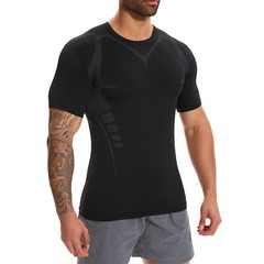 Men Compression Shirt Version Ionic Shaping Sleeveless Vest Sports Tank Top US