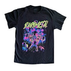 Babymetal 2024 Mirror Ball World Tour T-shirt Size Medium Black Neon