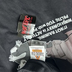 NWT Ninja Monkey Poo Graphic T-Shirt Hot Topic Black Y2K Sz XL