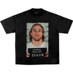 Jax Teller Mugshot Shirt Charming P0lice Dept Funny Biker Motorcycle Tee
