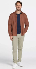 VRST Men’s Button Down Shirt Size Small Earth Brown Heather Anti-Odor Stretch