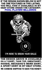 I’m Smiling, That Alone Should Scare You – Skeleton Girl Pool Player T-shirt