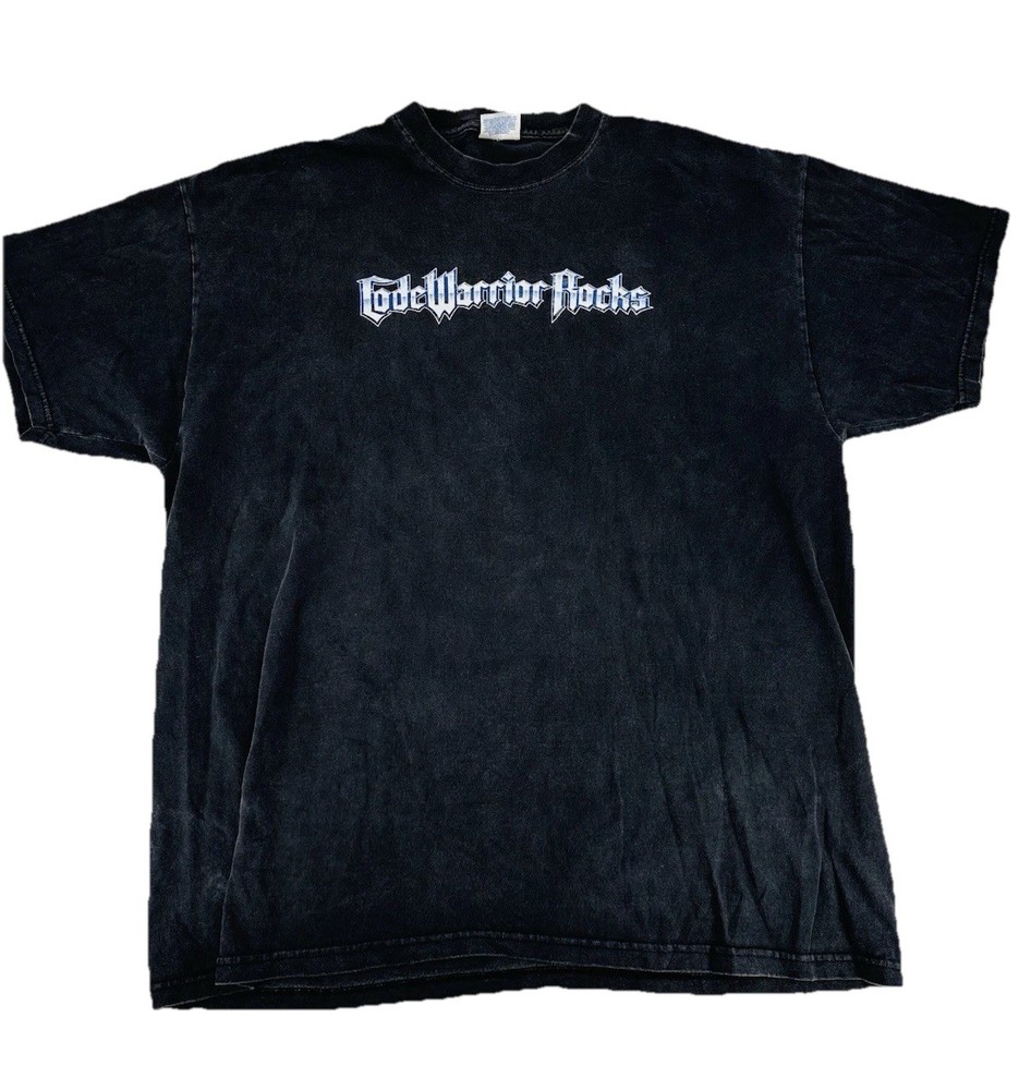 Vintage 90s Code Warrior Rocks Programmer PC History Double Sided Shirt Size XL
