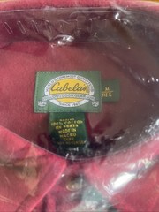 Cabelas Shirt Medium Cranberry Soft Chamois Heavyweight Flannel Workwear NWT
