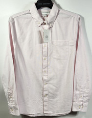 Free Assembly Shirt Men’s M Button Up Long Sleeve Oxford Pink White New