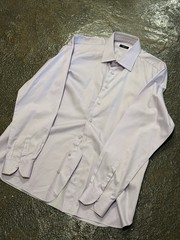 Marol Men’s Regular Fit Spread Collar Dress Shirt 17.5 Light Purple Solid