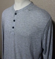 NEW Rag & Bone Men’s Size 2XL Heather Grey Core Long Sleeve Henley Shirt XXL