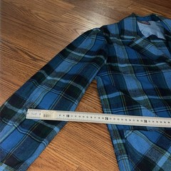 Vtg Pendleton Wool Topster Shacket Blazer Blazer Blue Tartan Plaid Men L Flannel