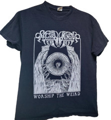SACRED MONSTER Worship The Weird black T-Shirt Size Medium Goth Metal Band