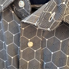 Wrangler Mexico Pearl Snap Button Down – Size XL 100% Cotton NWT Hexagon Pattern