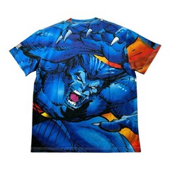 Bait x Marvel Comics Jim Lee X-Men Beast All Over Print T Shirt Men’s M New