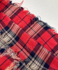 GUAPI Rhinestone check shirt Size: M Red Men