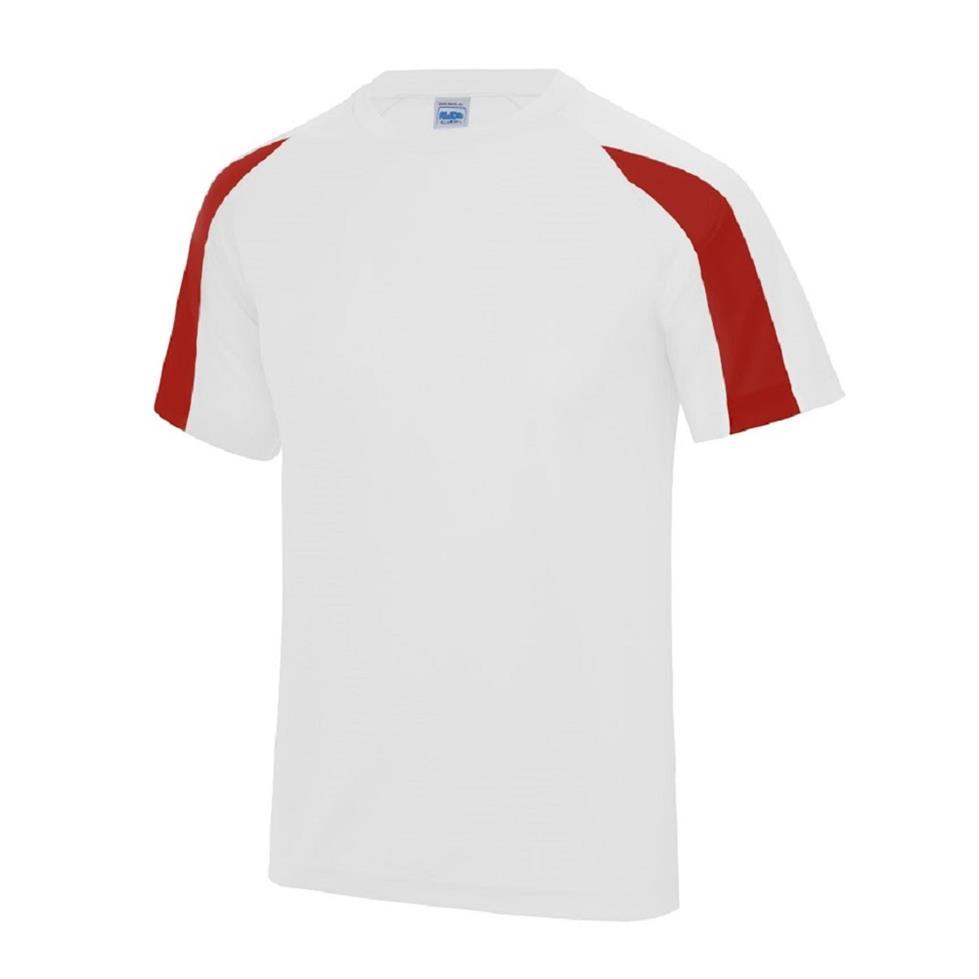 Breathable Polyester Performance Athletic Contrast Cool TShirt Wicking Tee Shirt