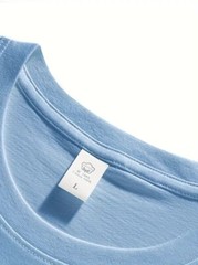 Men’s Classic Solid Plain Cotton Round Hem Scallop Essentials Tshirt S-2XL