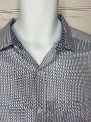 Johnston Murphy Performance Pattern Shirt XL Long Sleeve Flip Cuff Button Down
