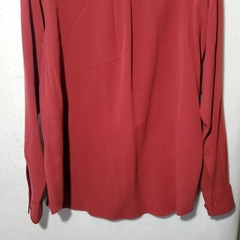 Sette Ponti Shirt Men’s Medium Button Up Long Sleeve 100% Silk Red NWT