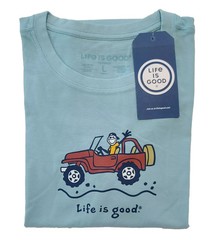 LIFE IS GOOD SS Shirt Vintage Crusher Tee OFF ROAD JAKE Jeep Chest48in Mens L