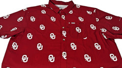 Columbia Ohio University Red Fishing Shirt Size XXL Button Up Short Sleeve