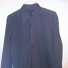Express Design Studio Men’s Button up Shirt XL 17-17.5 Stripe Long Sleeve