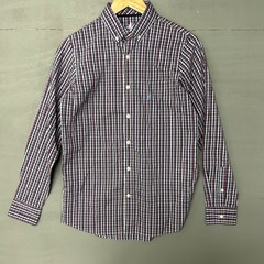 johnnie-o Prepformance Gingham Button Down Shirt Mens Size 16 Navy Red White