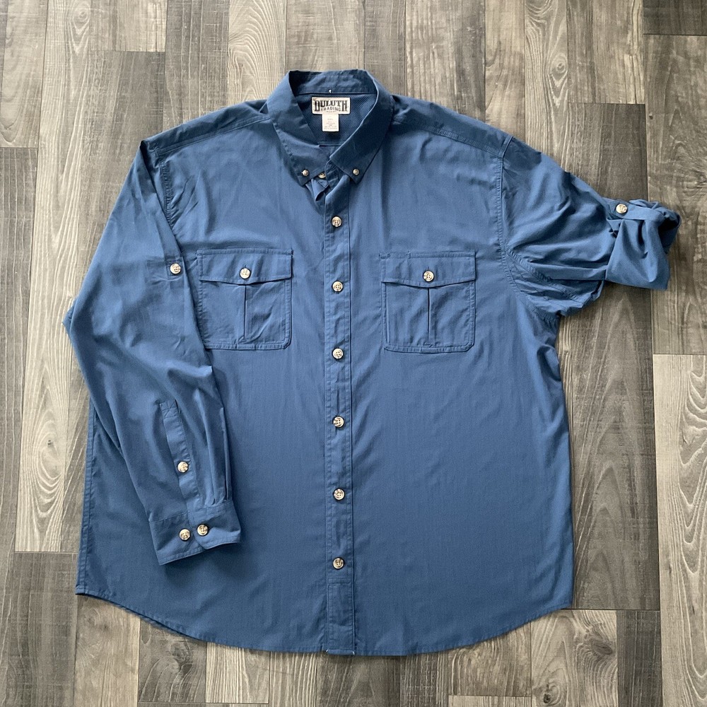 Duluth DuluthFlex Armachillo Cooling Long Sleeve Shirt Men’s 2XL Blue 45203