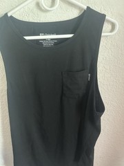 Men’s 021 ESSENTIAL DROP-CUT POCKET TANK Black Size xL