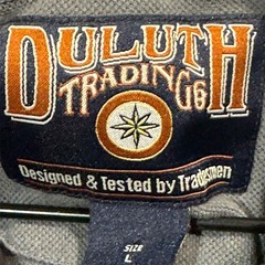 Duluth Trading Men’s Large Gray Polo Shirt Utility Pockets 100% Cotton Workwear
