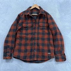 Jachs Shacket Men’s Small Wool Blend Plaid Shirt Flannel Jacket Quilted