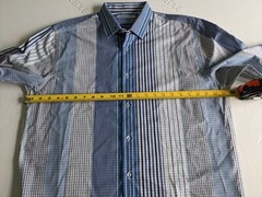 JOHN HENRY MEN’S BUTTON DOWN LONG-SLEEVED SHIRT SIZE LARGE BLUES NWT