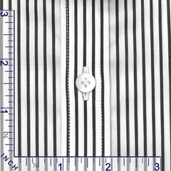 Men’s Elvis Style High Open Button Down Collar Stripes Custom Made Preppy Shirt