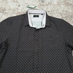 NWT 7 Diamonds 4 Way Stretch Button Up Shirt Mens Medium Dot