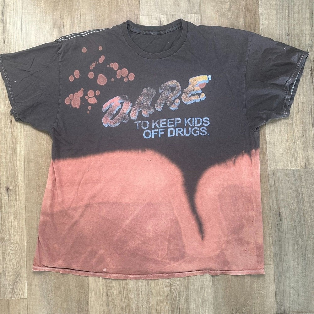 DARE D.A.R.E VTG Distressed Thrashed 80s 90s y2k Shirt Mens XL
