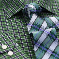Forest Green Best Designed Gingham Check With Light Green Check Inner Lining